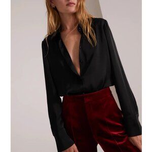 NWT Favorite Daughter Take Me Seriously Bodysuit XS/L Black Noir